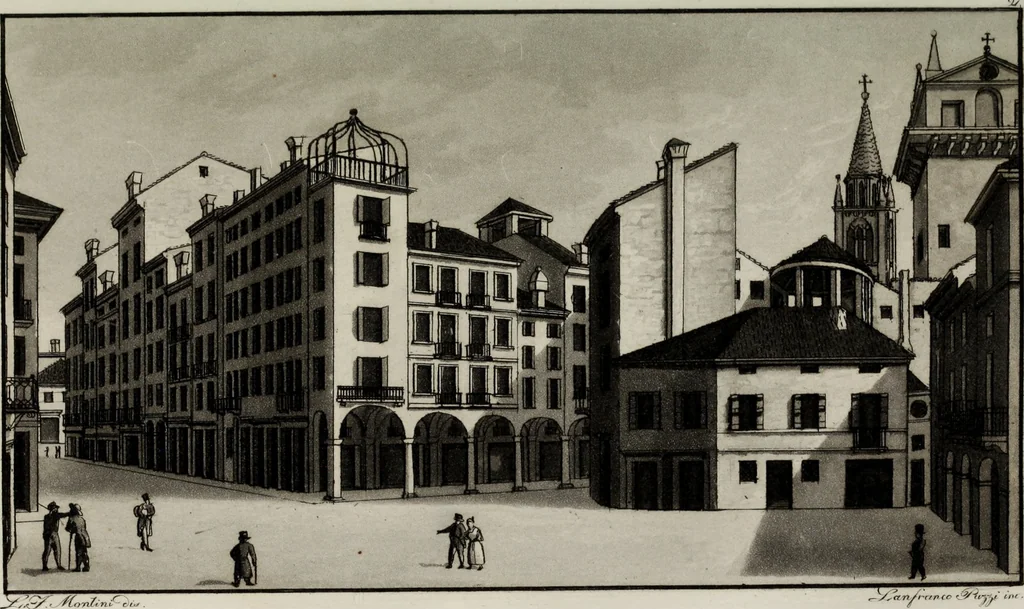 An illustration from Nuovo prospetto di Mantova : arricchita delle principali vedute e della pianta di detta città .., 1834, leaf 166