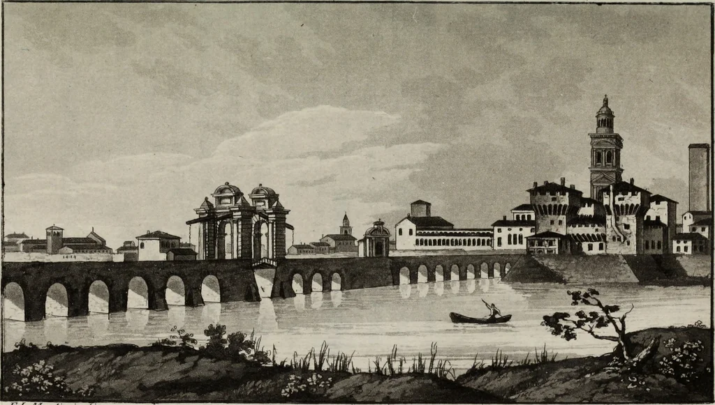 An illustration from Nuovo prospetto di Mantova : arricchita delle principali vedute e della pianta di detta città .., 1834, leaf 64