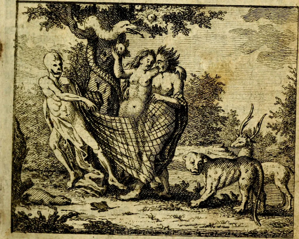 An illustration from Nuttelyck huys-boeck ... Benevens alle de overgebleven gedichten ... de lof-en rouw-gedichten en graft-schriften, 1769, leaf 14