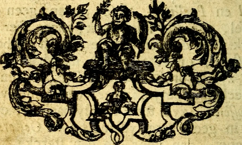 An illustration from Nuttelyck huys-boeck ... Benevens alle de overgebleven gedichten ... de lof-en rouw-gedichten en graft-schriften, 1769, leaf 195