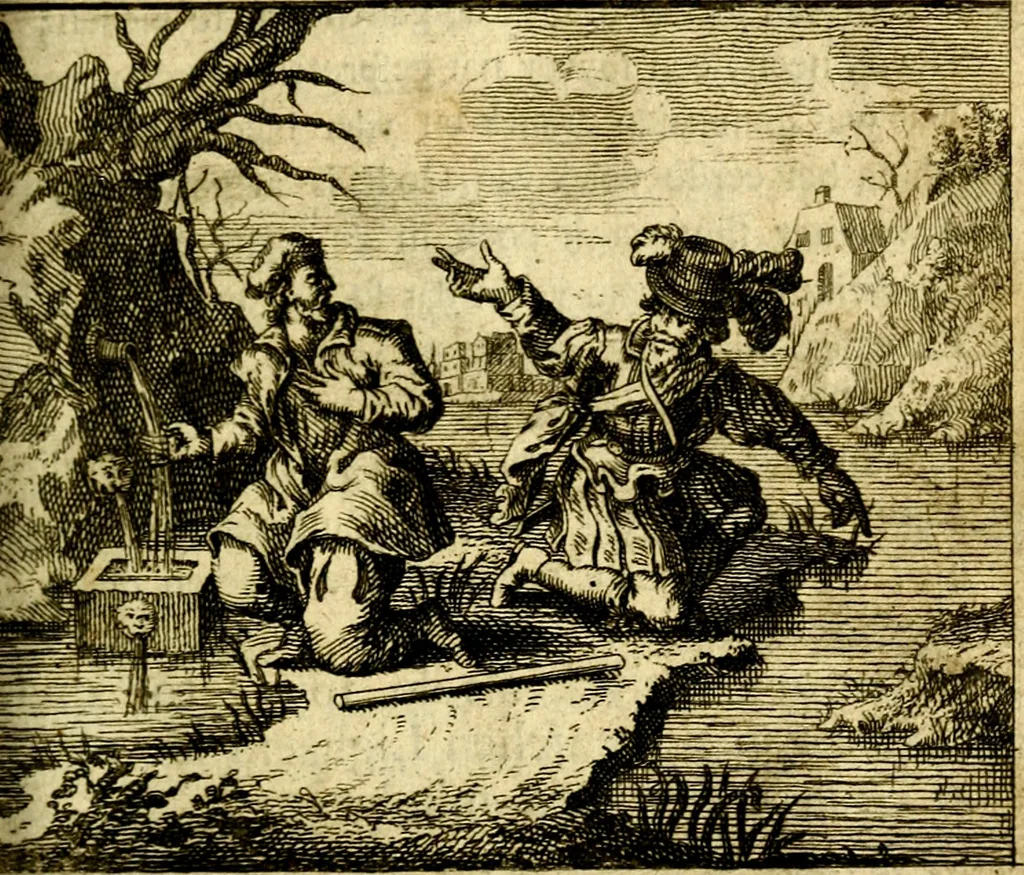 An illustration from Nuttelyck huys-boeck ... Benevens alle de overgebleven gedichten ... de lof-en rouw-gedichten en graft-schriften, 1769, leaf 196
