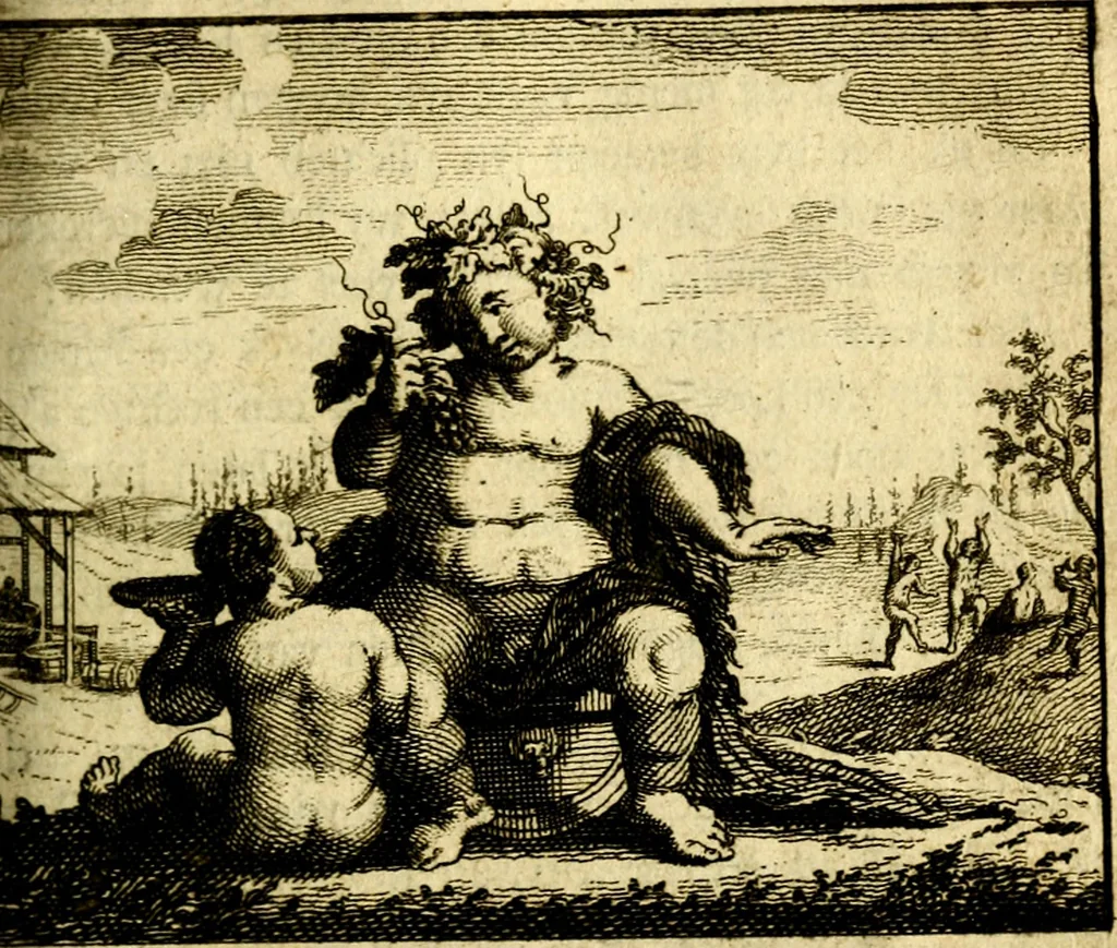 An illustration from Nuttelyck huys-boeck ... Benevens alle de overgebleven gedichten ... de lof-en rouw-gedichten en graft-schriften, 1769, leaf 200