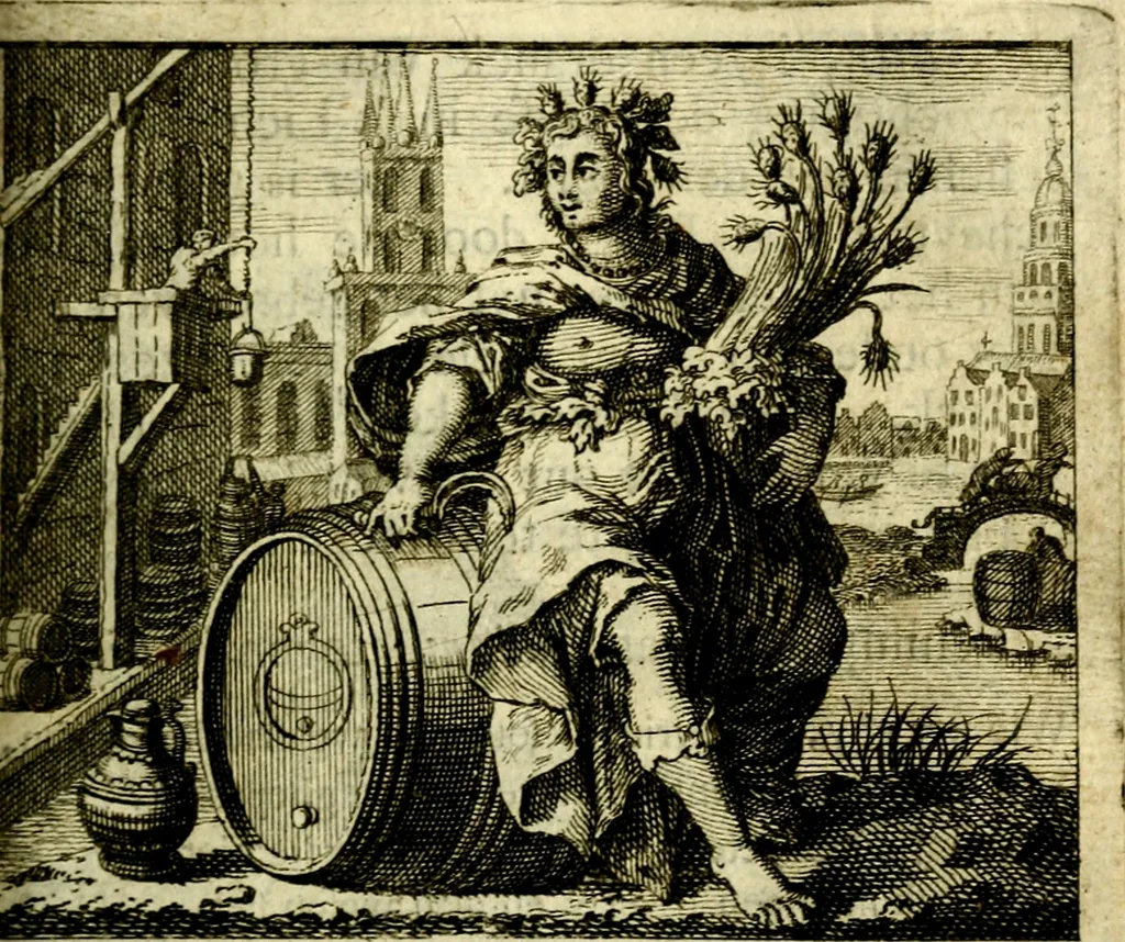 An illustration from Nuttelyck huys-boeck ... Benevens alle de overgebleven gedichten ... de lof-en rouw-gedichten en graft-schriften, 1769, leaf 206