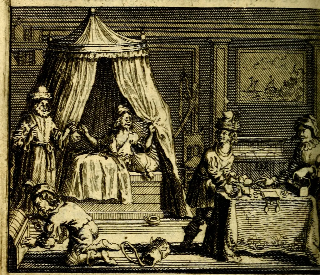 An illustration from Nuttelyck huys-boeck ... Benevens alle de overgebleven gedichten ... de lof-en rouw-gedichten en graft-schriften, 1769, leaf 219