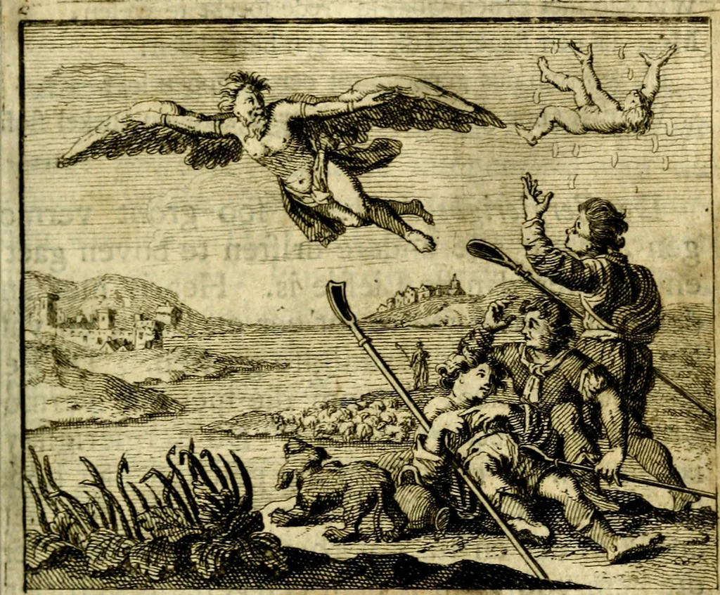 An illustration from Nuttelyck huys-boeck ... Benevens alle de overgebleven gedichten ... de lof-en rouw-gedichten en graft-schriften, 1769, leaf 74