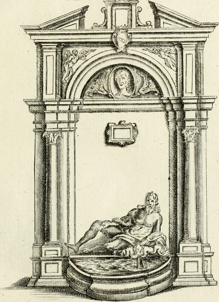 An illustration from Nvova racolta di fontane che si vedano nel alma citta di Roma, Tivoli e Frascati, 1678, leaf 10