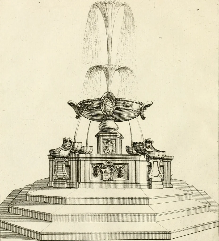 An illustration from Nvova racolta di fontane che si vedano nel alma citta di Roma, Tivoli e Frascati, 1678, leaf 13