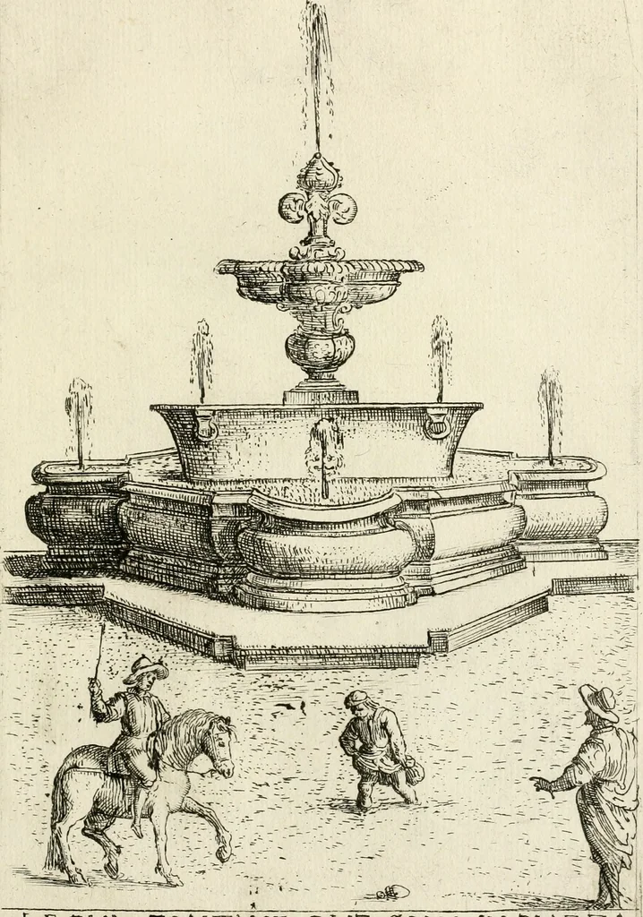 An illustration from Nvova racolta di fontane che si vedano nel alma citta di Roma, Tivoli e Frascati, 1678, leaf 14