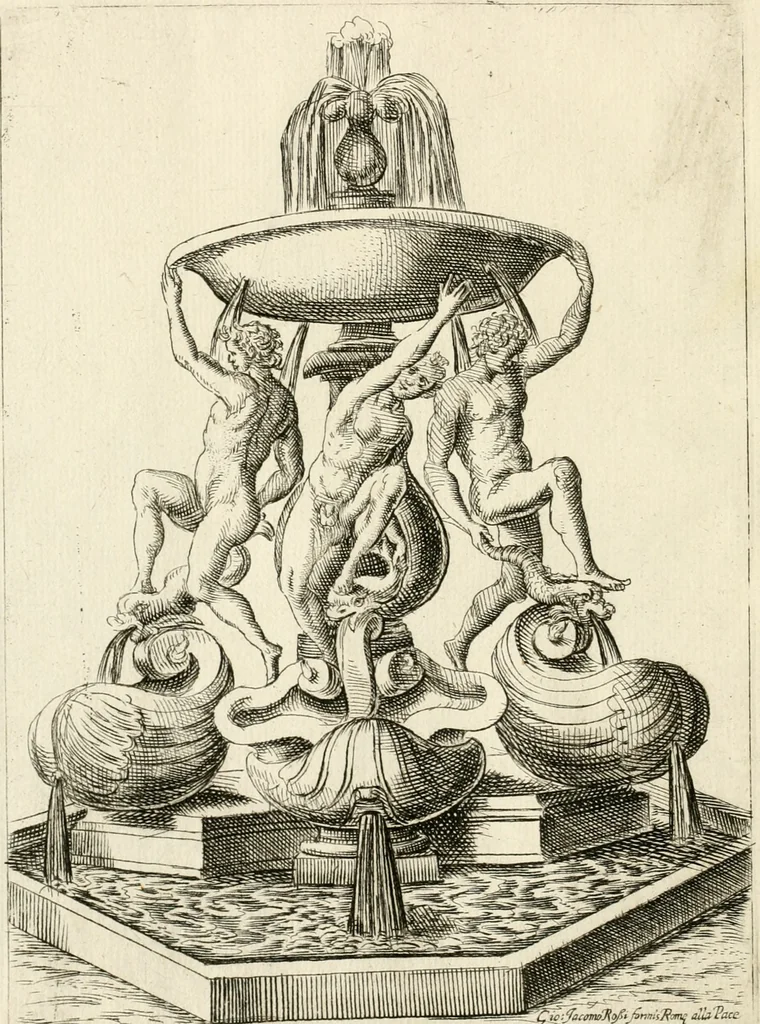 An illustration from Nvova racolta di fontane che si vedano nel alma citta di Roma, Tivoli e Frascati, 1678, leaf 15