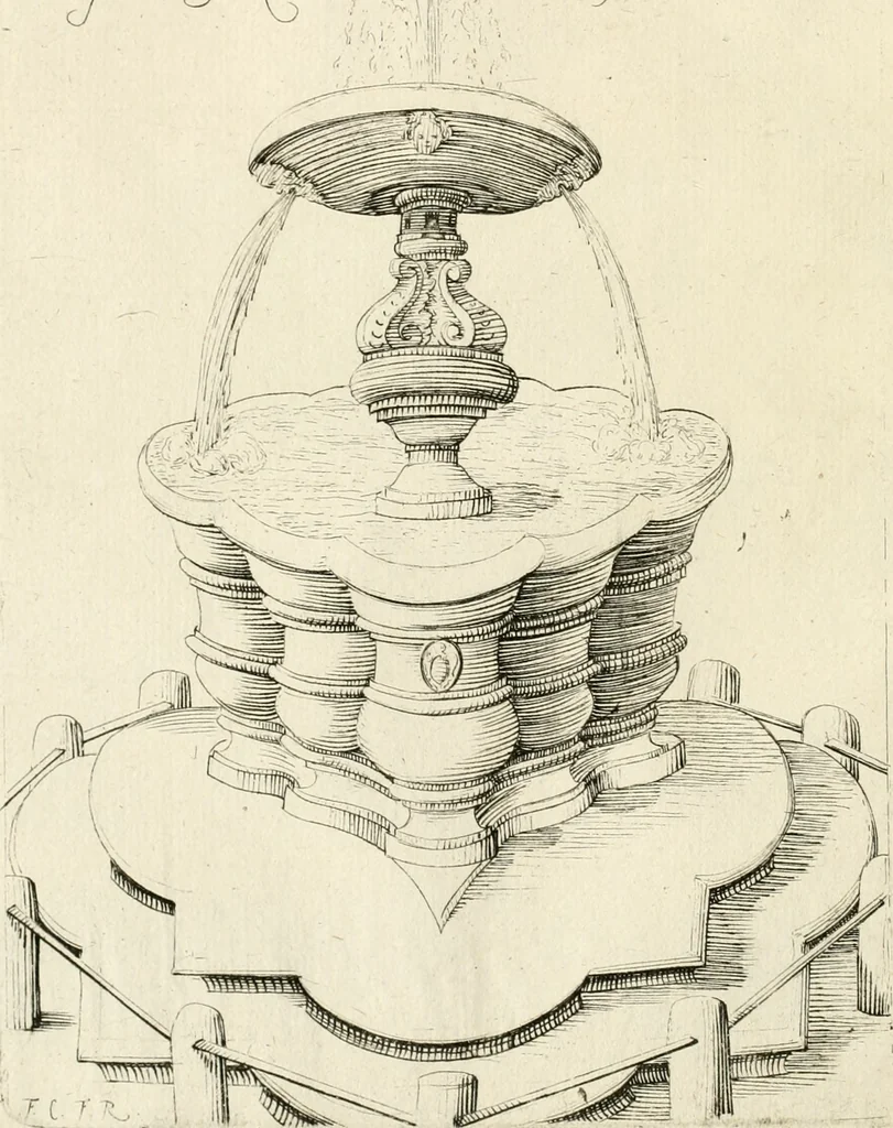 An illustration from Nvova racolta di fontane che si vedano nel alma citta di Roma, Tivoli e Frascati, 1678, leaf 17