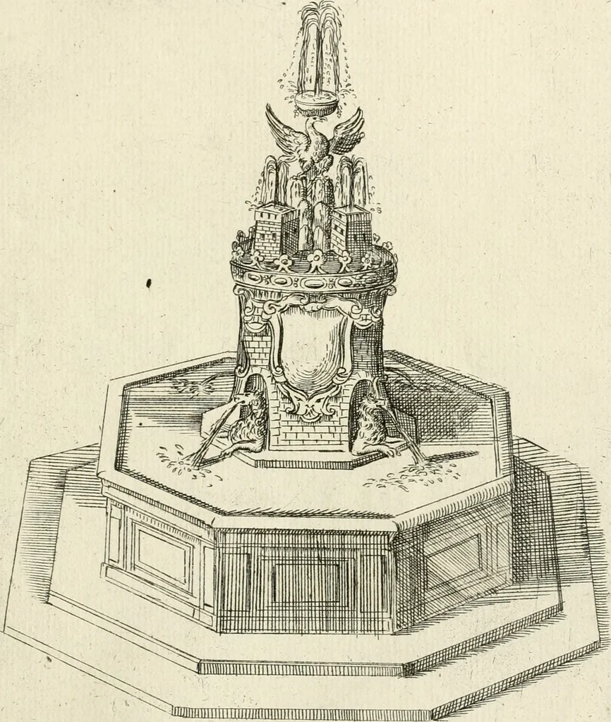 An illustration from Nvova racolta di fontane che si vedano nel alma citta di Roma, Tivoli e Frascati, 1678, leaf 20