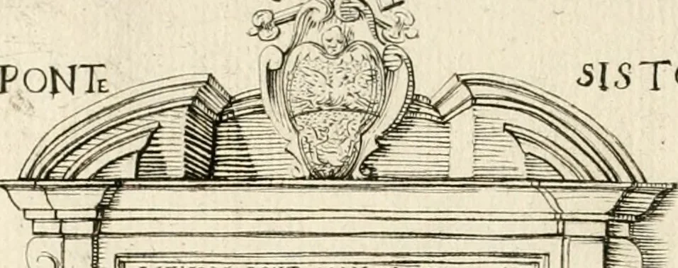An illustration from Nvova racolta di fontane che si vedano nel alma citta di Roma, Tivoli e Frascati, 1678, leaf 21