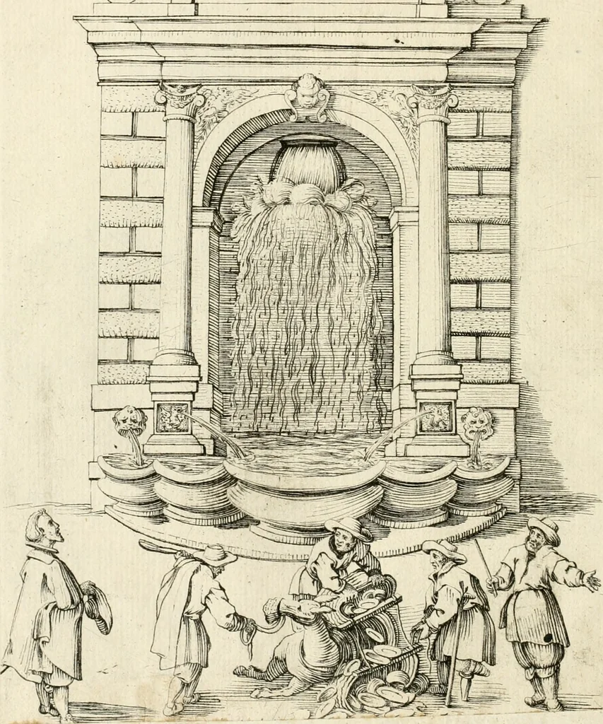 An illustration from Nvova racolta di fontane che si vedano nel alma citta di Roma, Tivoli e Frascati, 1678, leaf 21