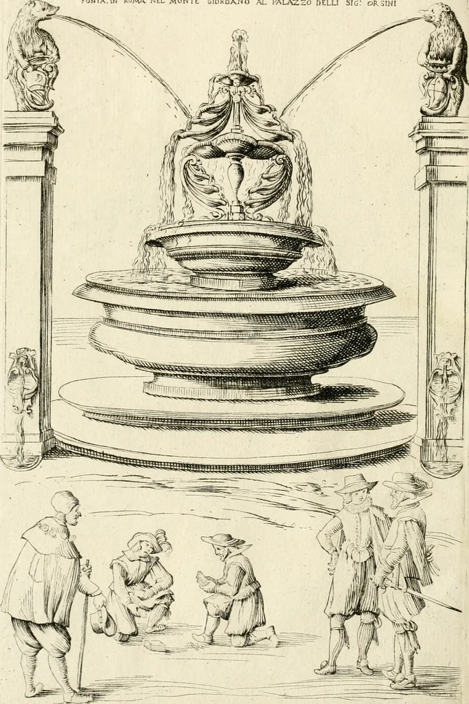 An illustration from Nvova racolta di fontane che si vedano nel alma citta di Roma, Tivoli e Frascati, 1678, leaf 25