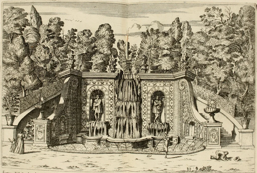An illustration from Nvova racolta di fontane che si vedano nel alma citta di Roma, Tivoli e Frascati, 1678, leaf 43