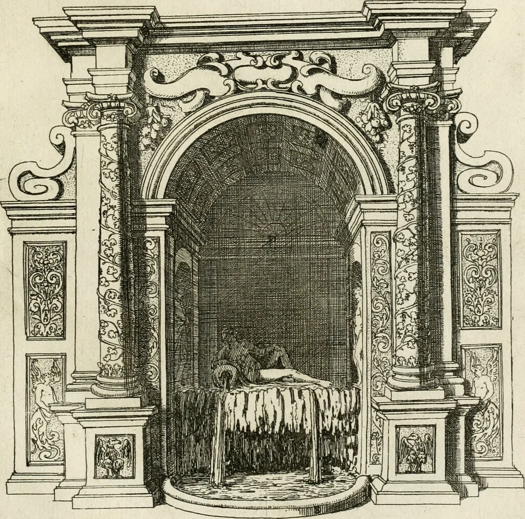 An illustration from Nvova racolta di fontane che si vedano nel alma citta di Roma, Tivoli e Frascati, 1678, leaf 50
