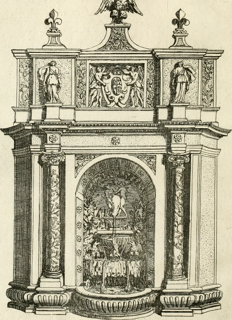 An illustration from Nvova racolta di fontane che si vedano nel alma citta di Roma, Tivoli e Frascati, 1678, leaf 51