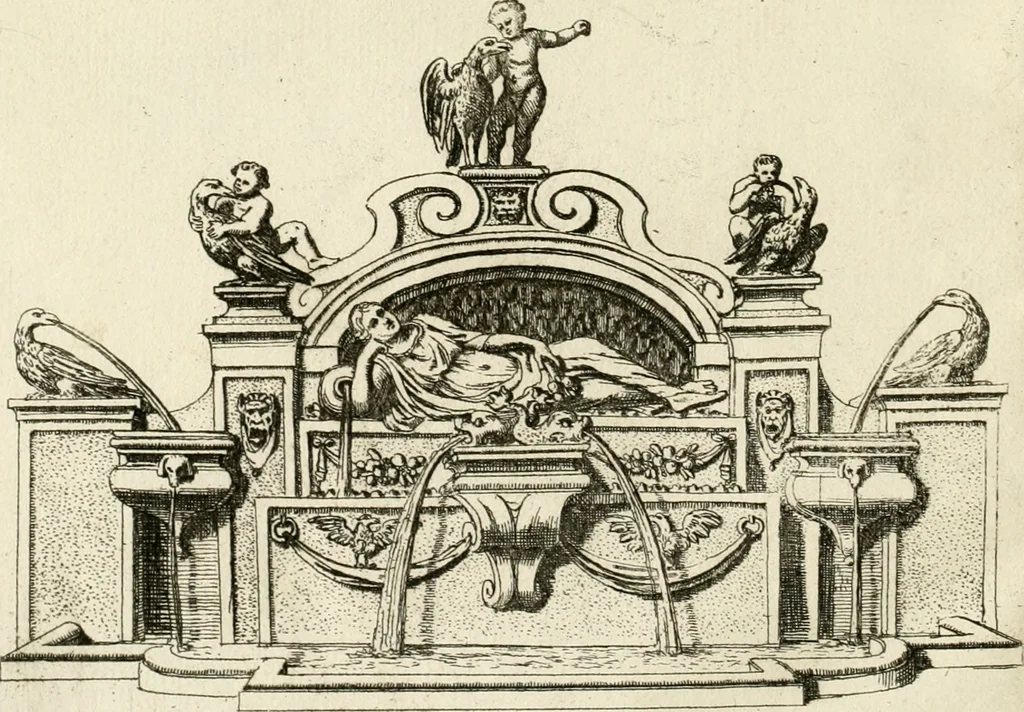 An illustration from Nvova racolta di fontane che si vedano nel alma citta di Roma, Tivoli e Frascati, 1678, leaf 53