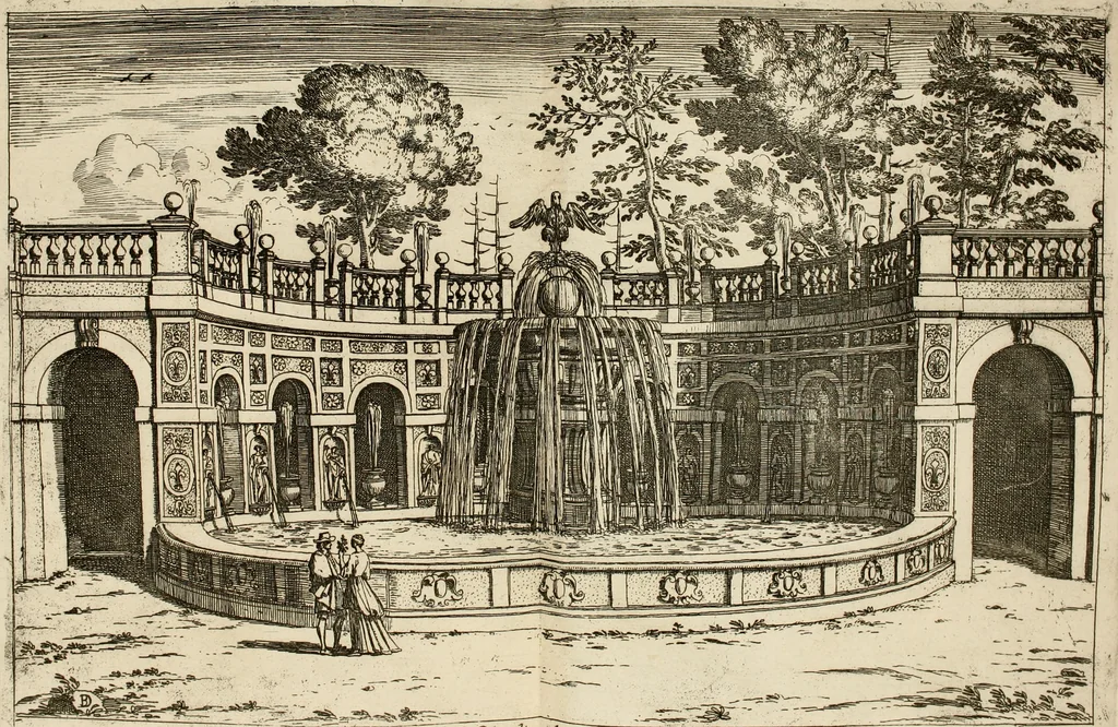 An illustration from Nvova racolta di fontane che si vedano nel alma citta di Roma, Tivoli e Frascati, 1678, leaf 57