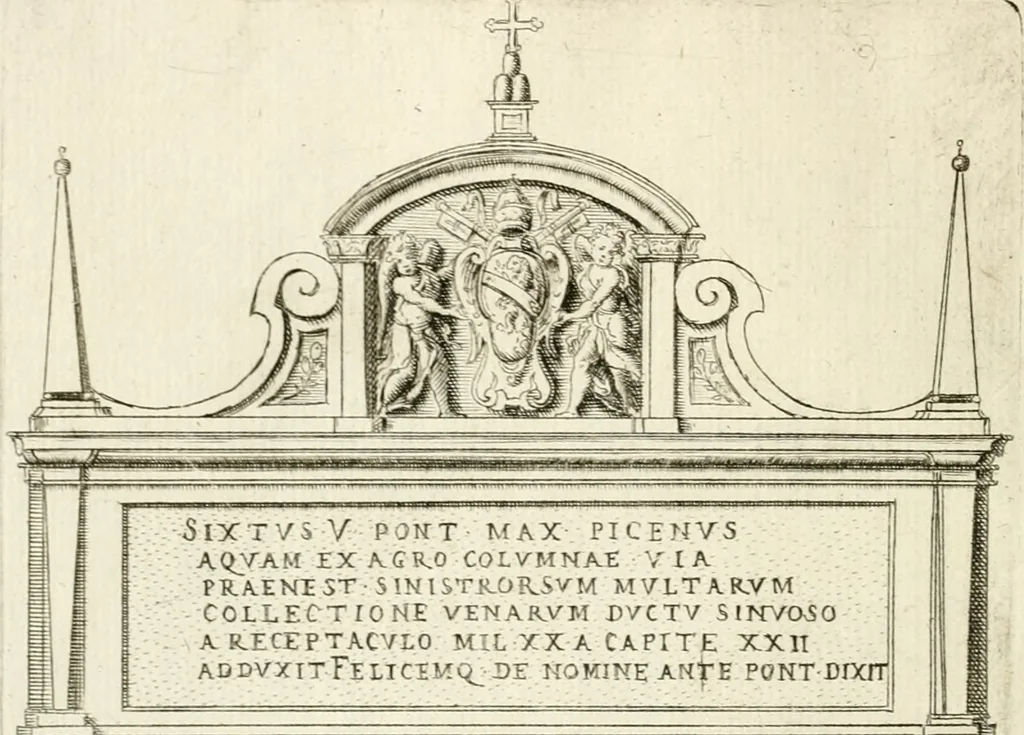 An illustration from Nvova racolta di fontane che si vedano nel alma citta di Roma, Tivoli e Frascati, 1678, leaf 7