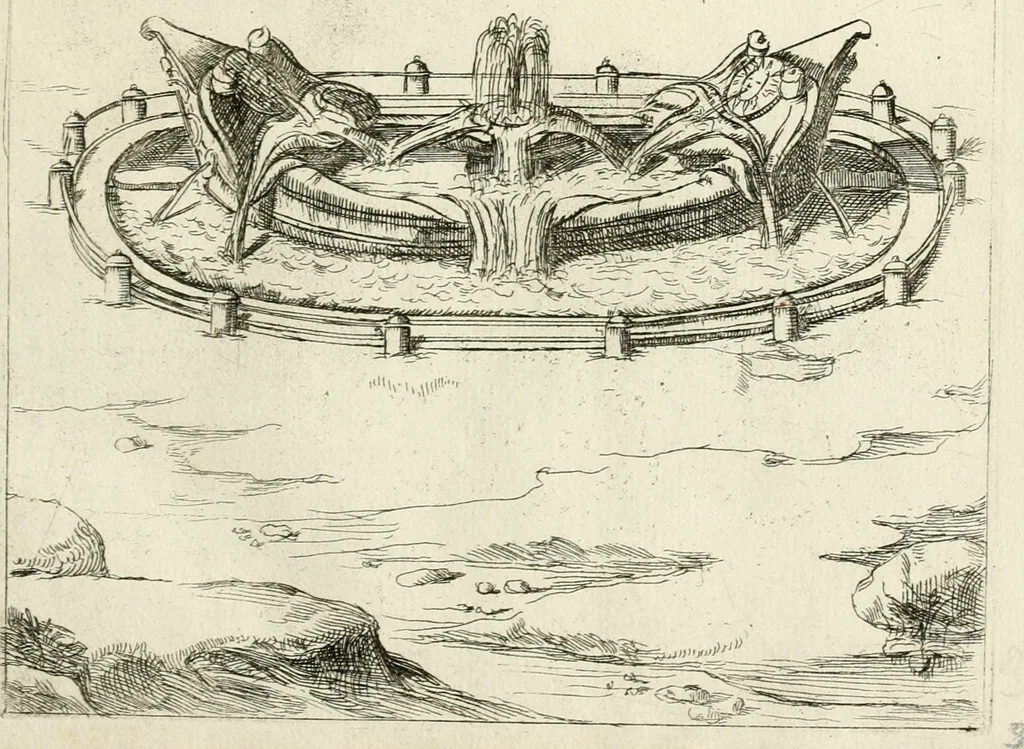An illustration from Nvova racolta di fontane che si vedano nel alma citta di Roma, Tivoli e Frascati, 1678, leaf 8