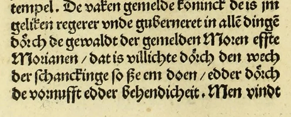 An illustration from Nye vnbekande Lande Unde eine nye Werldt in korter vorgangener Tyd gefunden, 1508, leaf 54