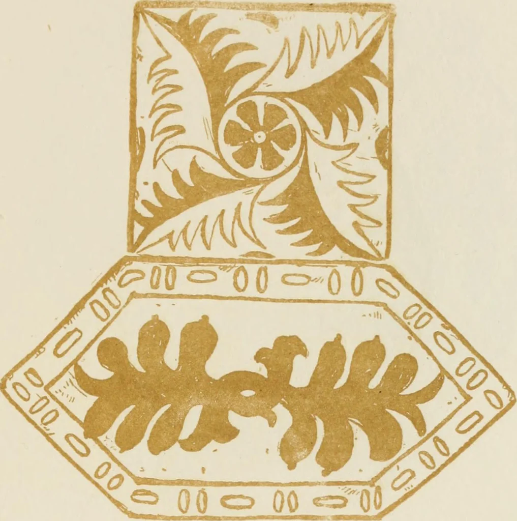 An illustration from Oak-leaf jars; a fifteenth century Italian ware showing Moresco influence, 1903, leaf 134