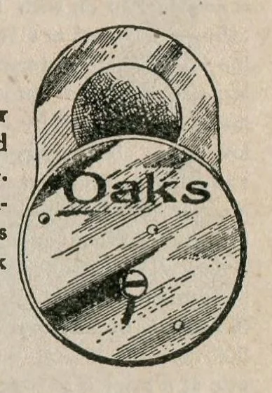 An illustration from Oaks Latest Tricks, Catalogue No. 21, Puzzles, Novelties, Sensational Escapes, And Illusions, 1913, leaf 51