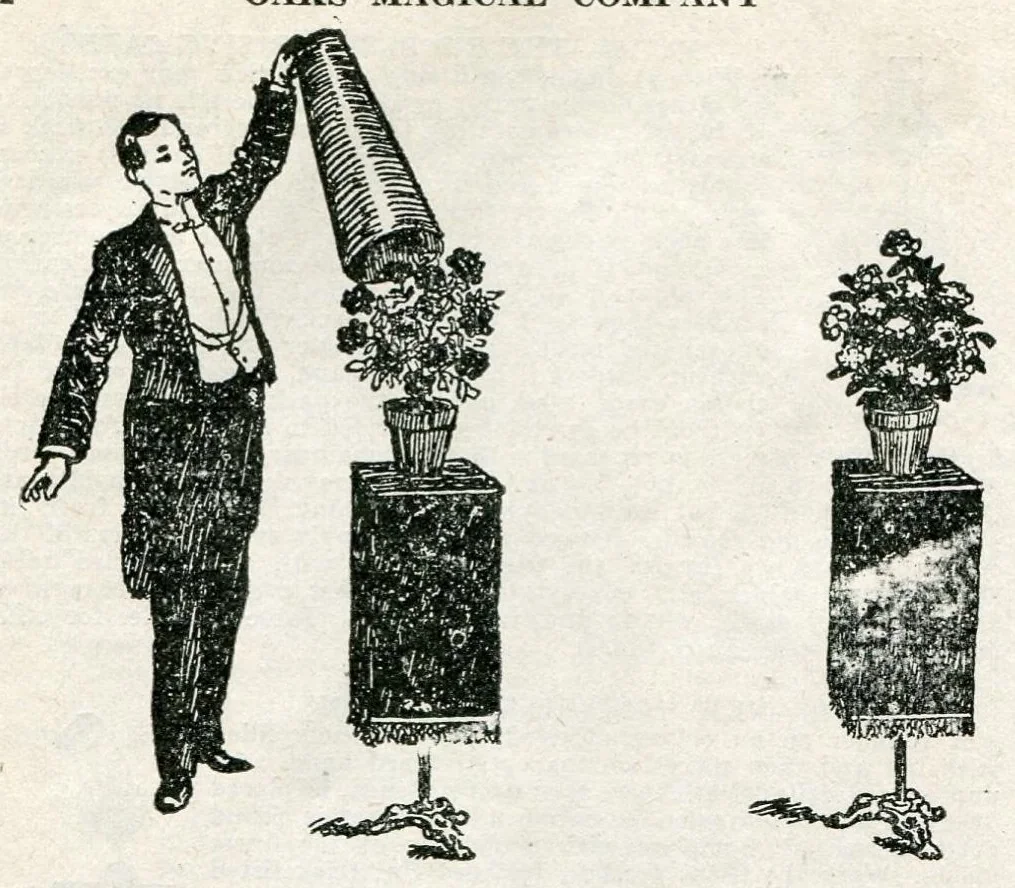 An illustration from Oaks Latest Tricks, Catalogue No. 22: Puzzles, Novelties, Sensational Escapes, and Illusions, 1913, leaf 63