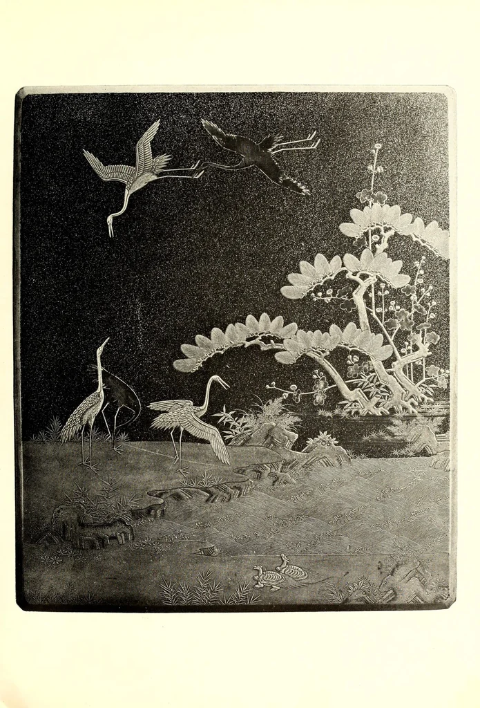 An illustration from Objects d'art et peintures du Japon et de la Chine : provenant de la collection Suminokura de kioto, 1907, leaf 73