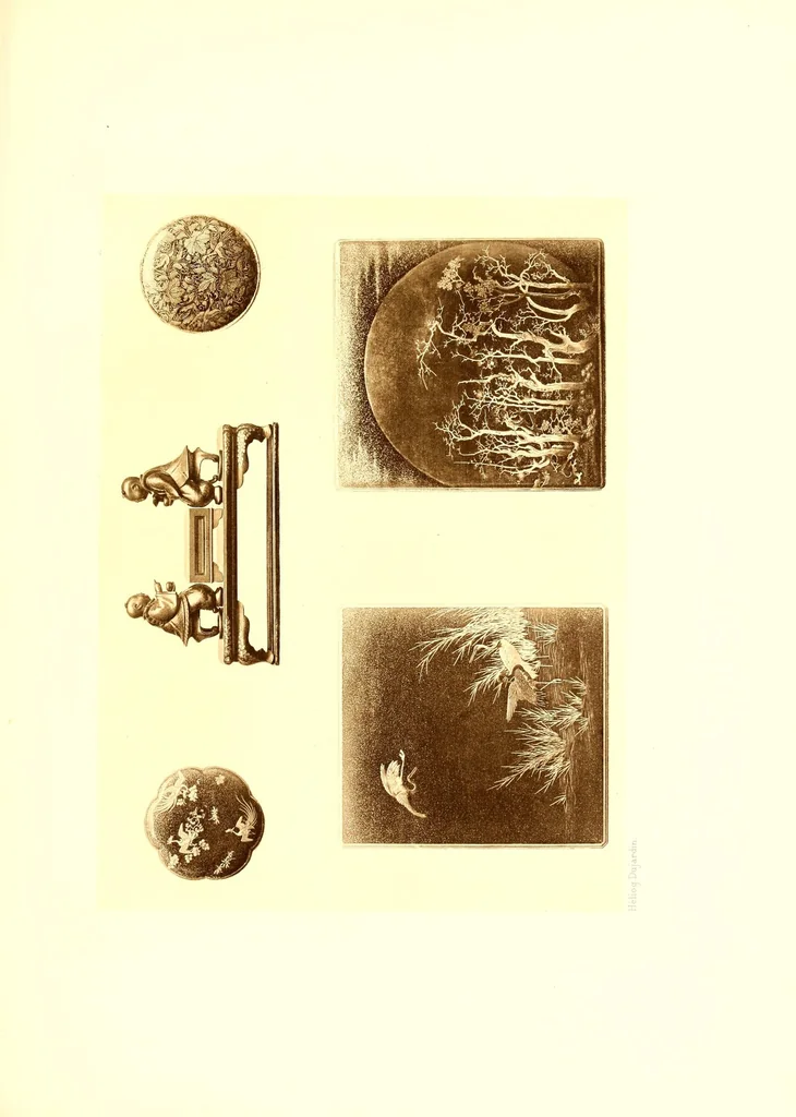An illustration from Objets d'art et paintures de la Chine et du Japon : reunis par T. Hayashi, ancien commisaire general du Japon a exposition universelle de 1900, 1903, leaf 105