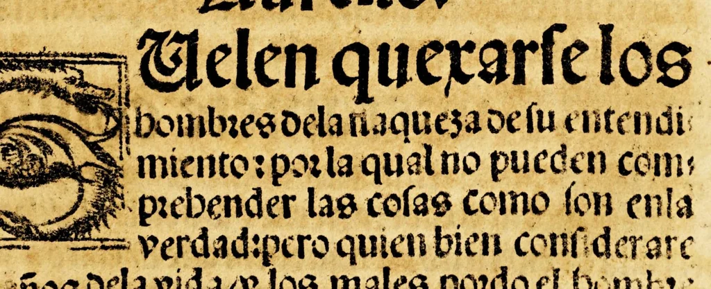 An illustration from Obras q[ue] Francisco Ceruantes de Salazar, ha hecho, glosado, y traduzido, 1546, leaf 37