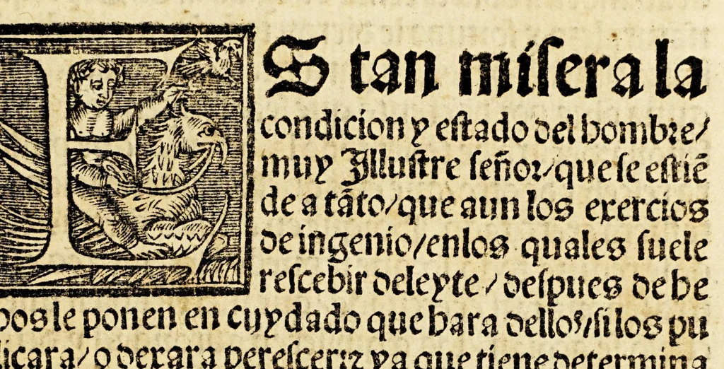 An illustration from Obras q[ue] Francisco Ceruantes de Salazar, ha hecho, glosado, y traduzido, 1546, leaf 7