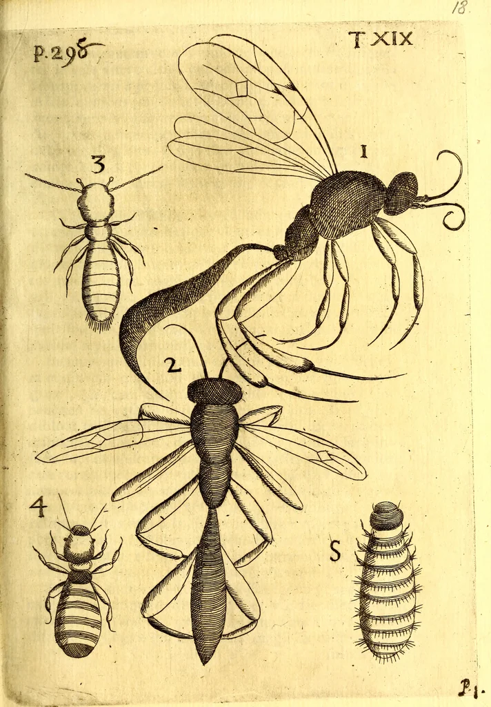 An illustration from Obseruationes circa viuentia, quæ in rebus non viuentibus reperiuntur : Cum micrographia curiosa siue Rerum minutissimarum obseruationibus, quæ ope microscopij recognitæ ad viuum exprimuntur : his accesserunt aliquot animalium testaceorum icones non antea in lucem editæ : omnia curiosorum naturæ exploratorum vtilitati & iucunditati expressa & oblata, 1691, leaf 358