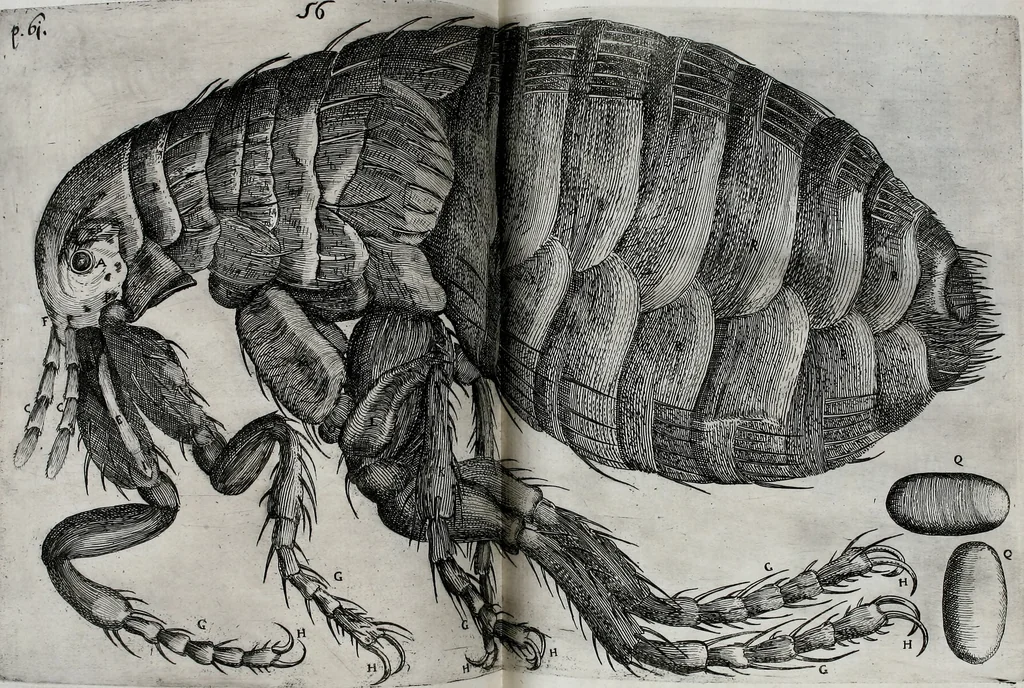 An illustration from Obseruationes circa viuentia, quæ in rebus non viuentibus reperiuntur : Cum micrographia curiosa siue Rerum minutissimarum obseruationibus, quæ ope microscopij recognitæ ad viuum exprimuntur : his accesserunt aliquot animalium testaceorum icones non antea in lucem editæ : omnia curiosorum naturæ exploratorum vtilitati & iucunditati expressa & oblata, 1691, leaf 588