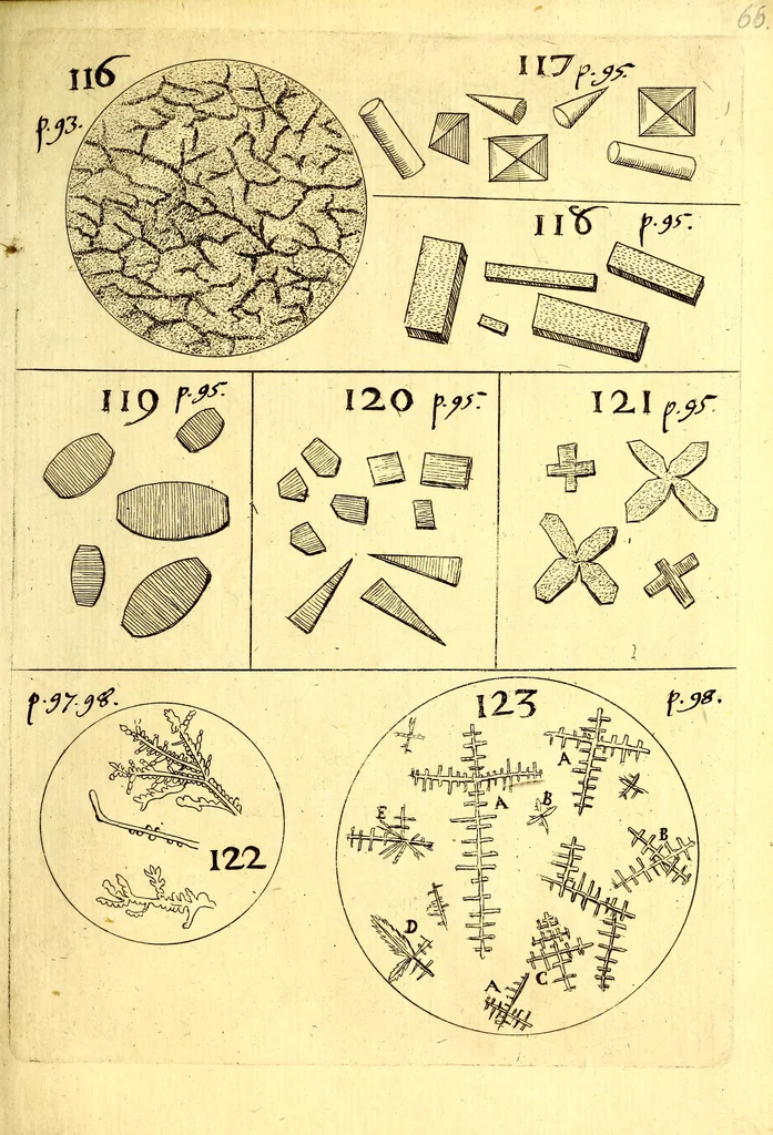 An illustration from Obseruationes circa viuentia, quæ in rebus non viuentibus reperiuntur : Cum micrographia curiosa siue Rerum minutissimarum obseruationibus, quæ ope microscopij recognitæ ad viuum exprimuntur : his accesserunt aliquot animalium testaceorum icones non antea in lucem editæ : omnia curiosorum naturæ exploratorum vtilitati & iucunditati expressa & oblata, 1691, leaf 618