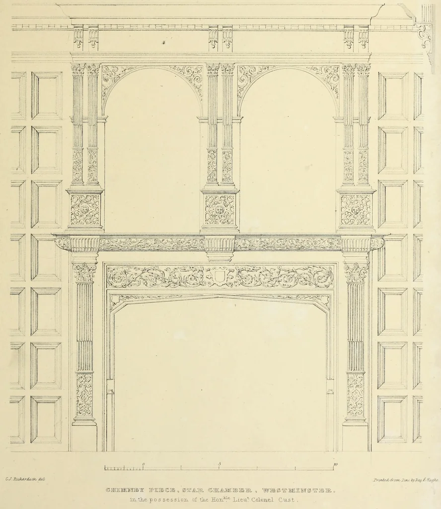 An illustration from Observations on the architecture of England during the reigns of Queen Elizabeth and King James I. & c. & c, 1837, leaf 104