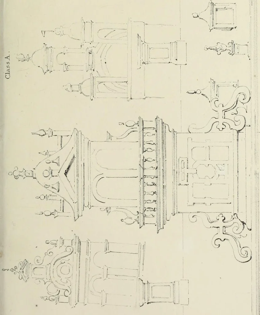 An illustration from Observations on the architecture of England during the reigns of Queen Elizabeth and King James I. & c. & c, 1837, leaf 118
