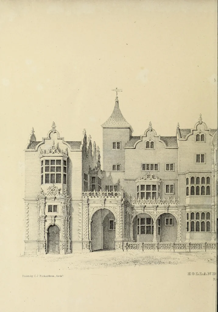 An illustration from Observations on the architecture of England during the reigns of Queen Elizabeth and King James I. & c. & c, 1837, leaf 129