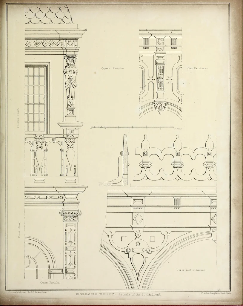 An illustration from Observations on the architecture of England during the reigns of Queen Elizabeth and King James I. & c. & c, 1837, leaf 132