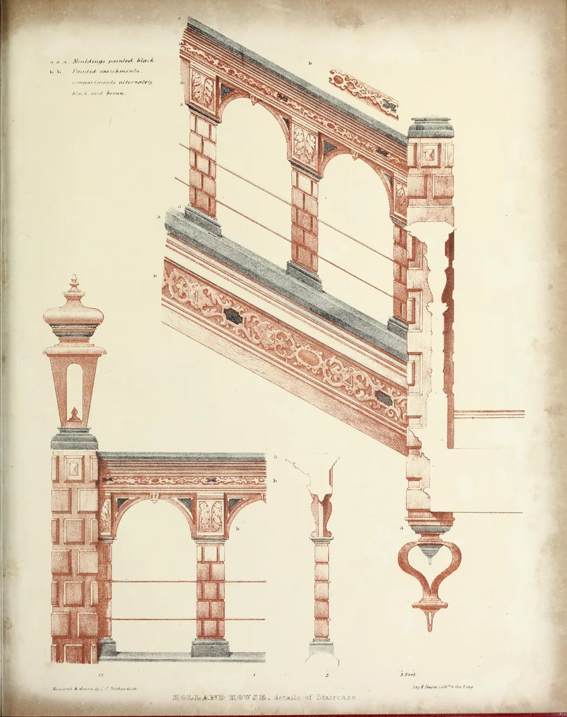 An illustration from Observations on the architecture of England during the reigns of Queen Elizabeth and King James I. & c. & c, 1837, leaf 140