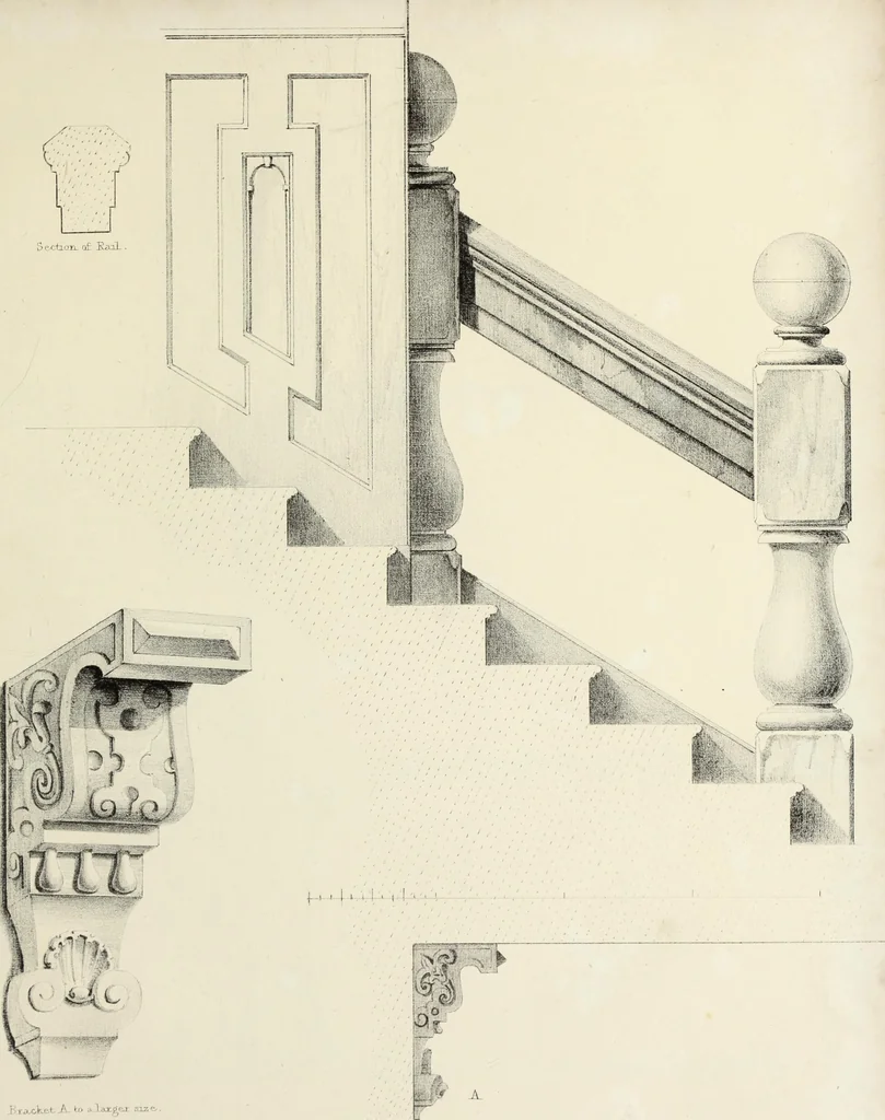 An illustration from Observations on the architecture of England during the reigns of Queen Elizabeth and King James I. & c. & c, 1837, leaf 142