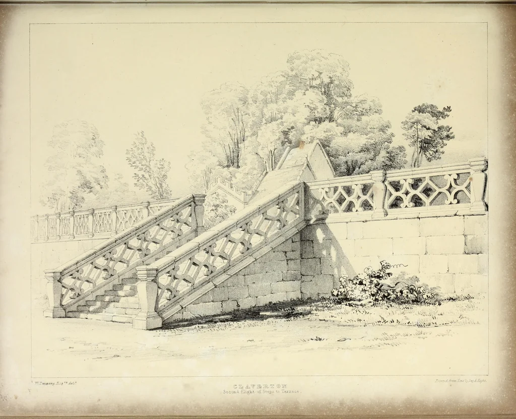 An illustration from Observations on the architecture of England during the reigns of Queen Elizabeth and King James I. & c. & c, 1837, leaf 54
