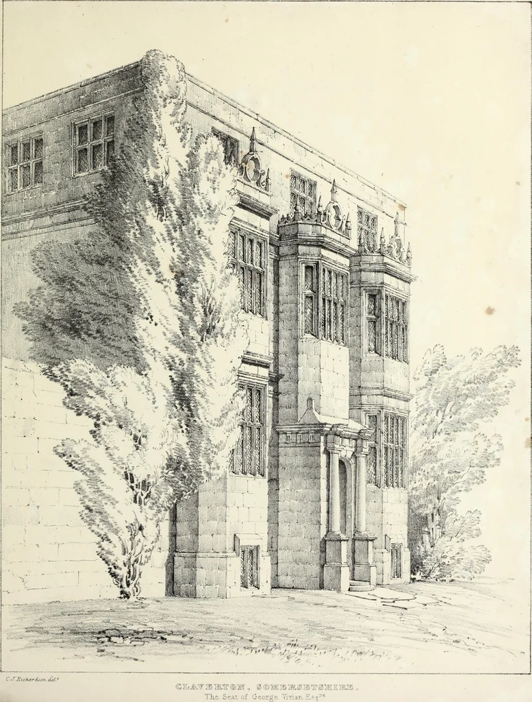 An illustration from Observations on the architecture of England during the reigns of Queen Elizabeth and King James I. & c. & c, 1837, leaf 56