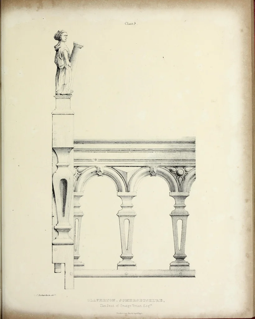 An illustration from Observations on the architecture of England during the reigns of Queen Elizabeth and King James I. & c. & c, 1837, leaf 62