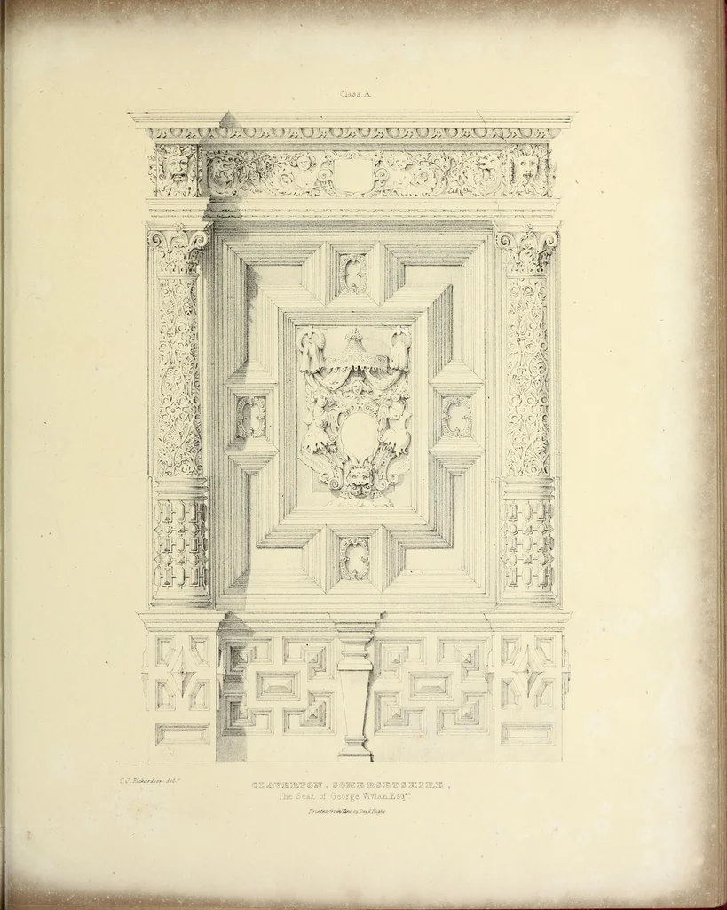 An illustration from Observations on the architecture of England during the reigns of Queen Elizabeth and King James I. & c. & c, 1837, leaf 64