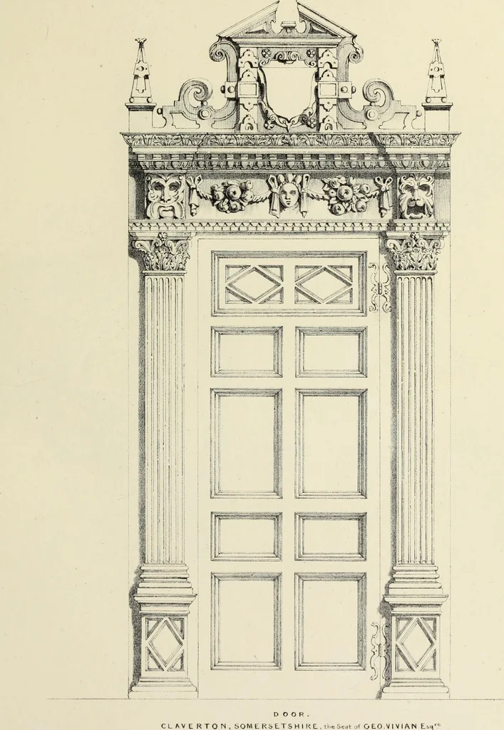 An illustration from Observations on the architecture of England during the reigns of Queen Elizabeth and King James I. & c. & c, 1837, leaf 66