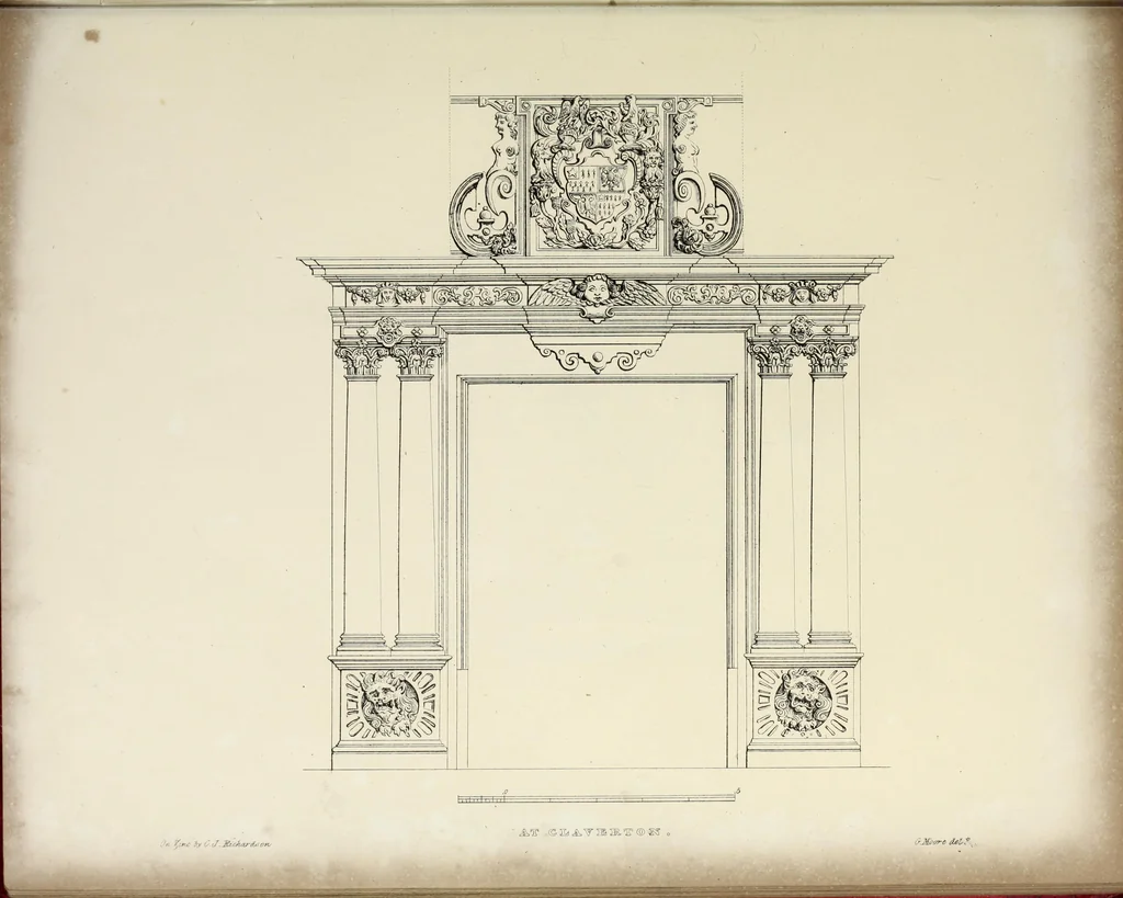 An illustration from Observations on the architecture of England during the reigns of Queen Elizabeth and King James I. & c. & c, 1837, leaf 68