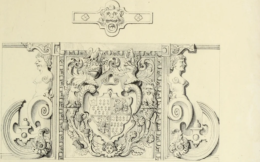 An illustration from Observations on the architecture of England during the reigns of Queen Elizabeth and King James I. & c. & c, 1837, leaf 72