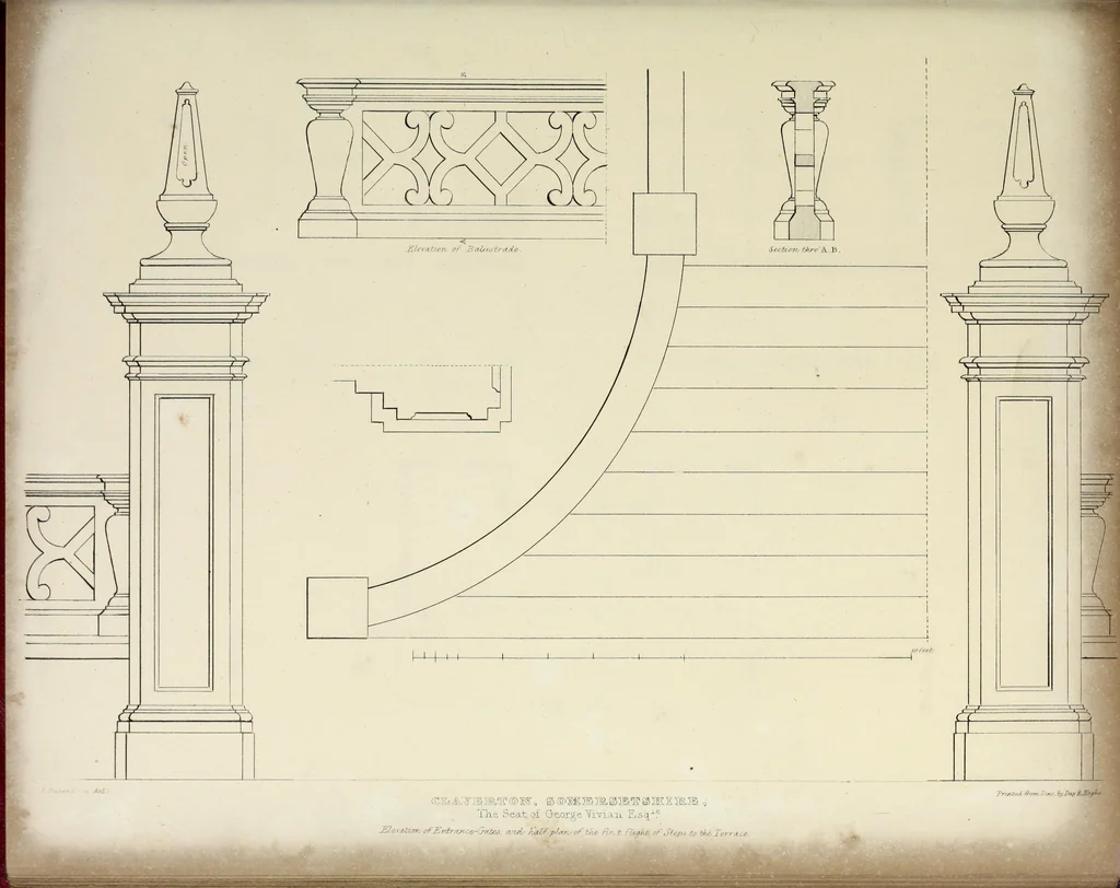 An illustration from Observations on the architecture of England during the reigns of Queen Elizabeth and King James I. & c. & c, 1837, leaf 76